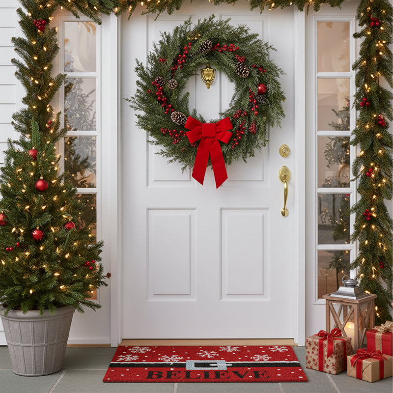 Non-Slip No Pattern Christmas Doormat