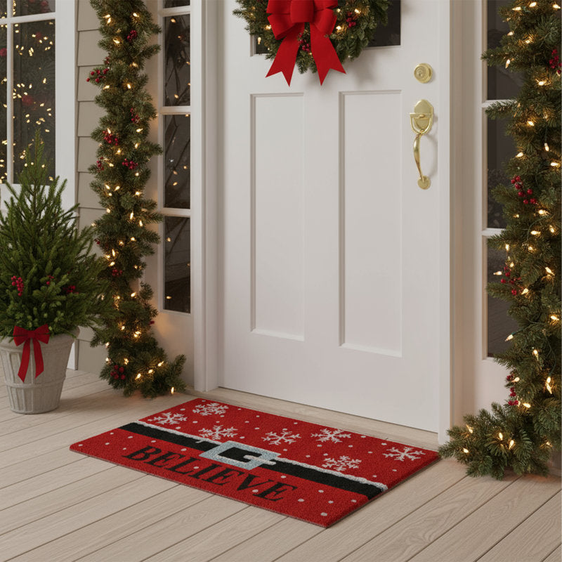 Non-Slip No Pattern Christmas Doormat