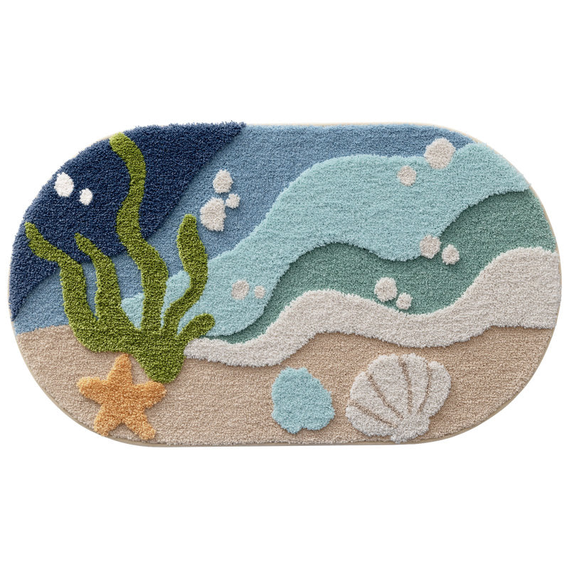 Nonâ€‘Slip Machine Washable Absorbent Beach Bath Rug