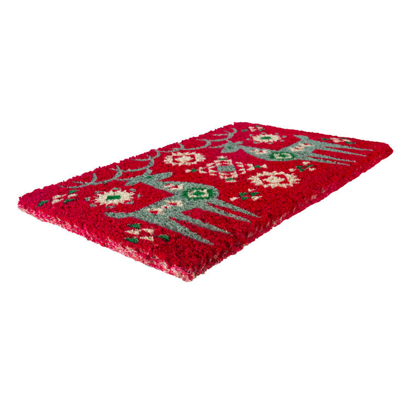 Nordic Reindeer Handwoven Coconut Fiber Doormat