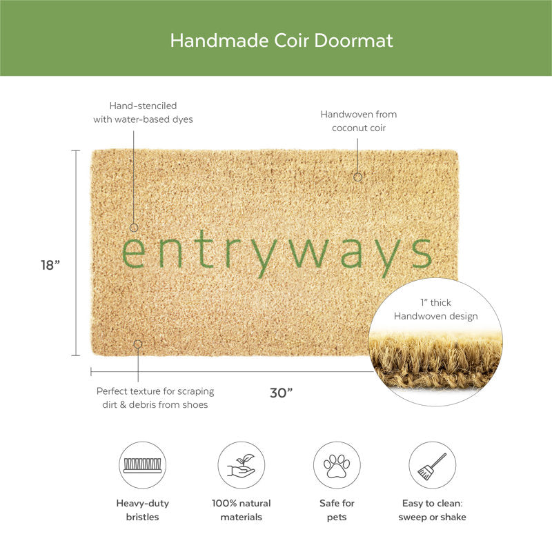 Nordic Reindeer Handwoven Coconut Fiber Doormat