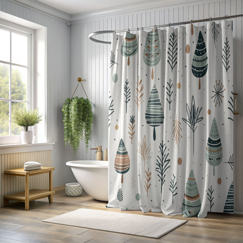 Nordic Winter - 1 Piece Standard Shower Curtain