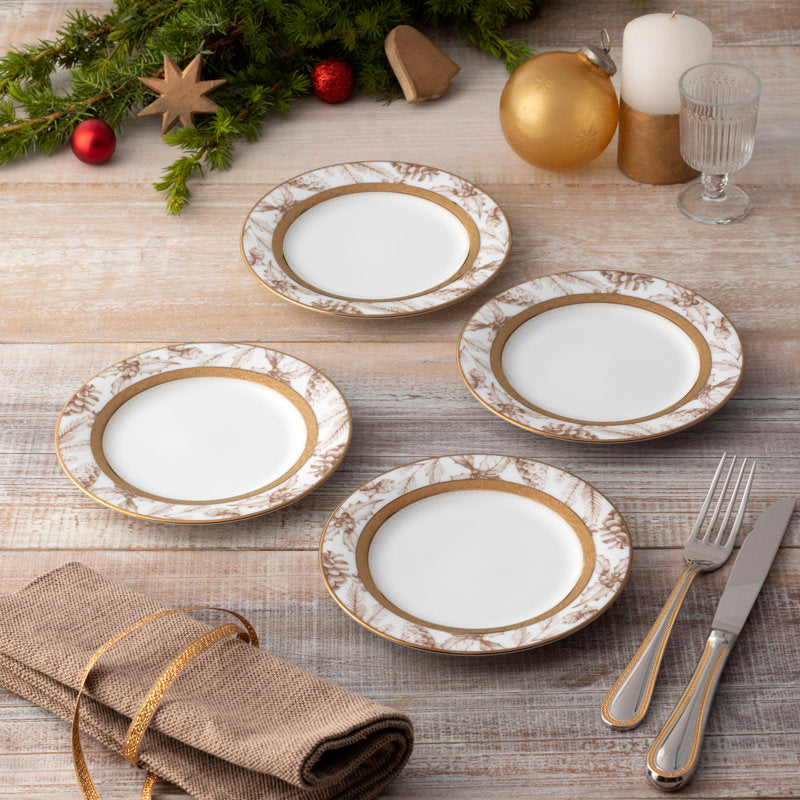 Noritake Charlotta Gold Holiday Harvest Accent Plates, 9"