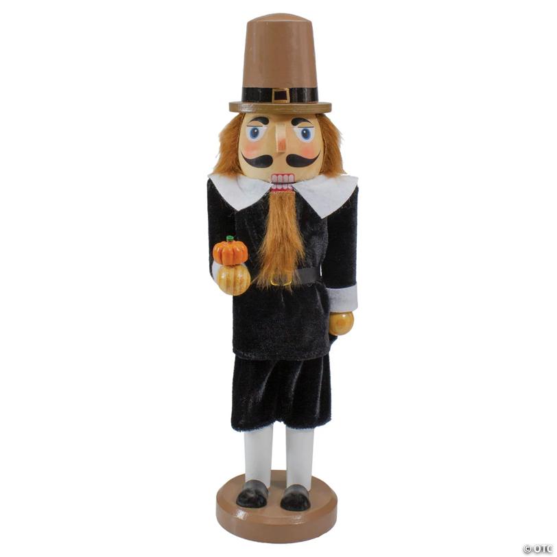 Northlight 14" Pilgrim Man Wooden Thanksgiving Nutcracker