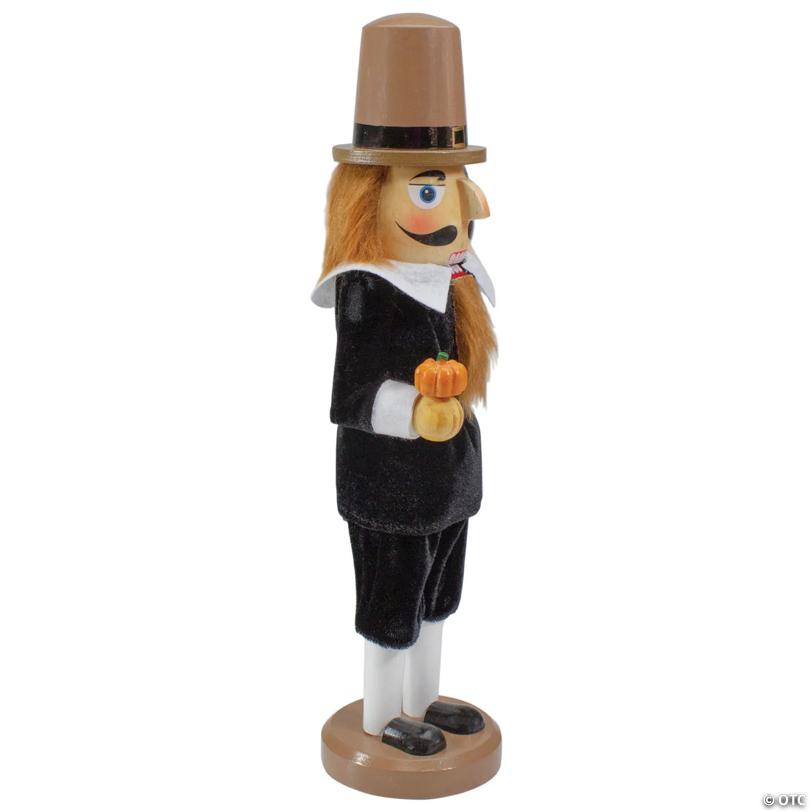 Northlight 14" Pilgrim Man Wooden Thanksgiving Nutcracker