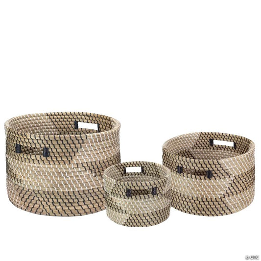 Northlight Set of 3 Traditional Nesting Wicker Baskets 14.5