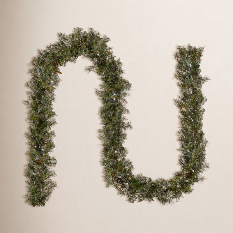 Artificial Fir Christmas Garland framing a front door