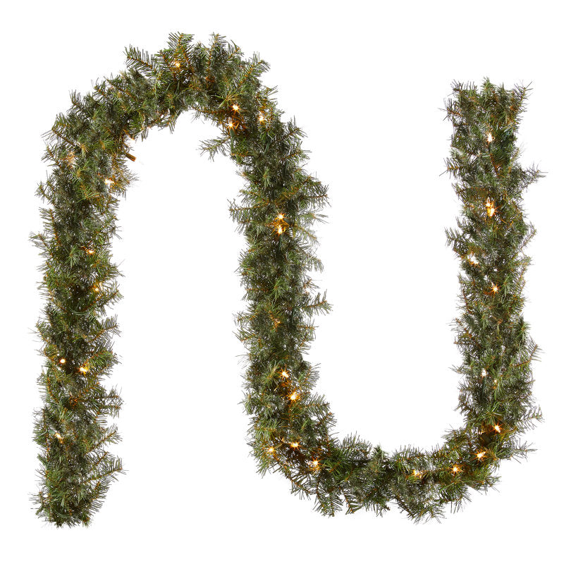 Artificial Fir Christmas Garland framing a front door