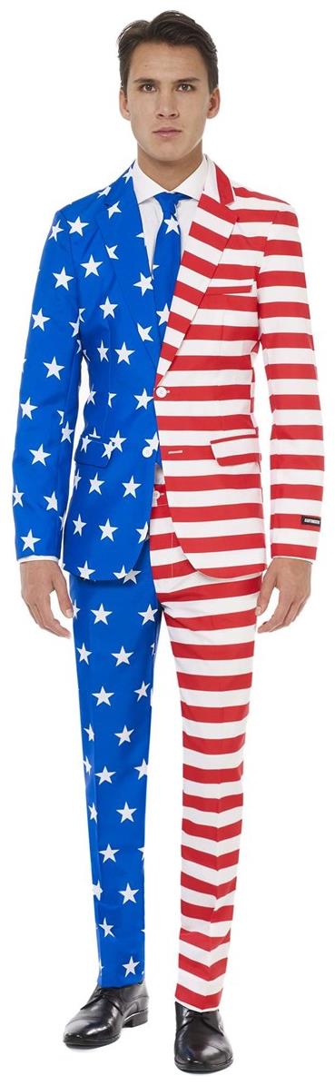 Suitmeister Men's Suits USA Flag