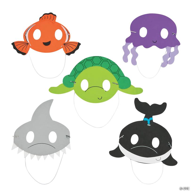 Ocean Animal Mask Craft Kit - Makes 10