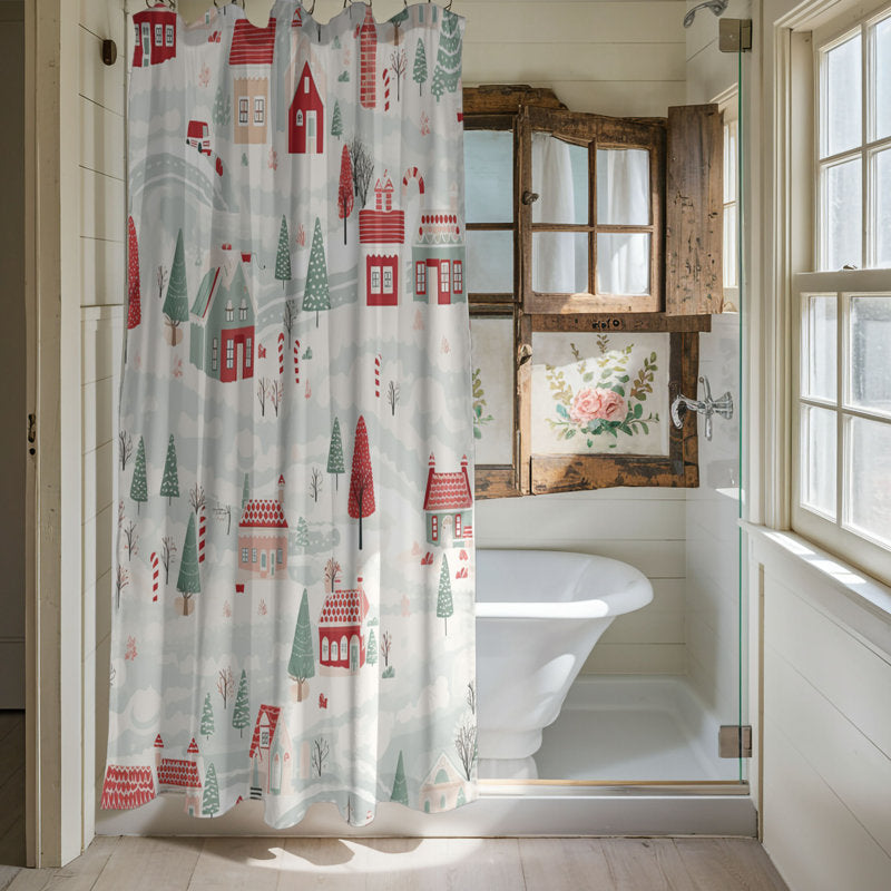 Old-School Xmas - Premium Shower Curtain