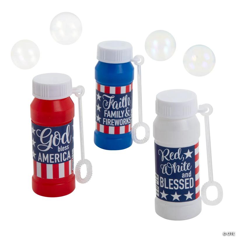 One Nation Under God Bubble Bottles - 12 Pc.