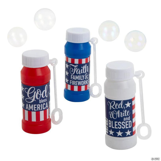 One Nation Under God Bubble Bottles - 12 Pc.