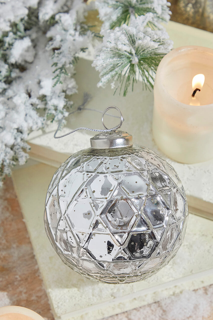 4" North Star Mercury Glass Ornament