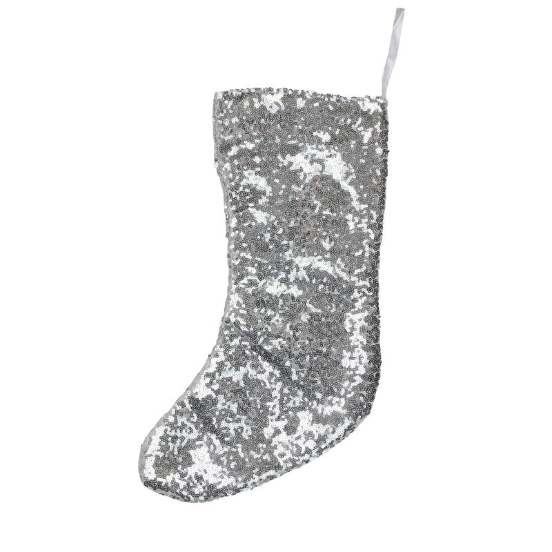 Paillette 17.5" Sequins Accented Christmas Stocking