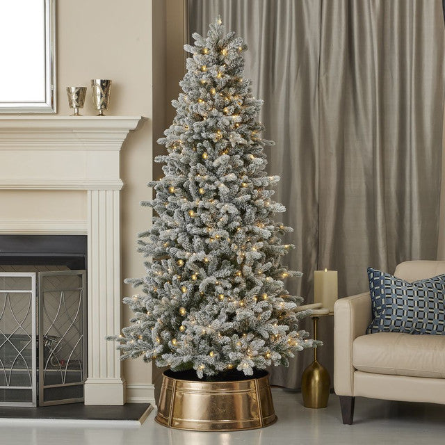 6 Foot Frosted Palmetto LED Pine Christmas Tree with 350 Dual RGBW Lights