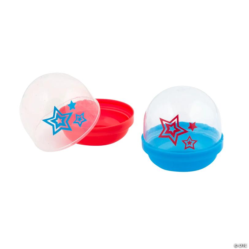 Patriotic BPA-Free Plastic Favor Capsules - 12 Pc.