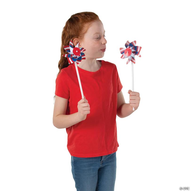 Patriotic Bunting Pinwheels - 36 Pc.