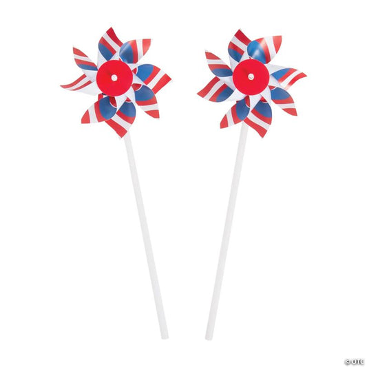 Patriotic Bunting Pinwheels - 36 Pc.