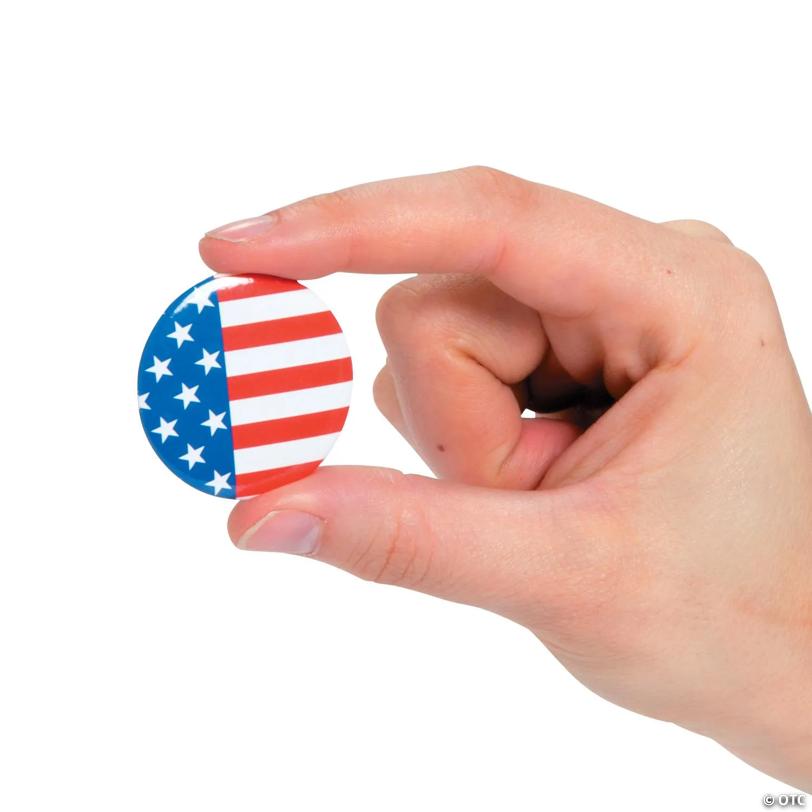 Patriotic Buttons - 24 Pc.