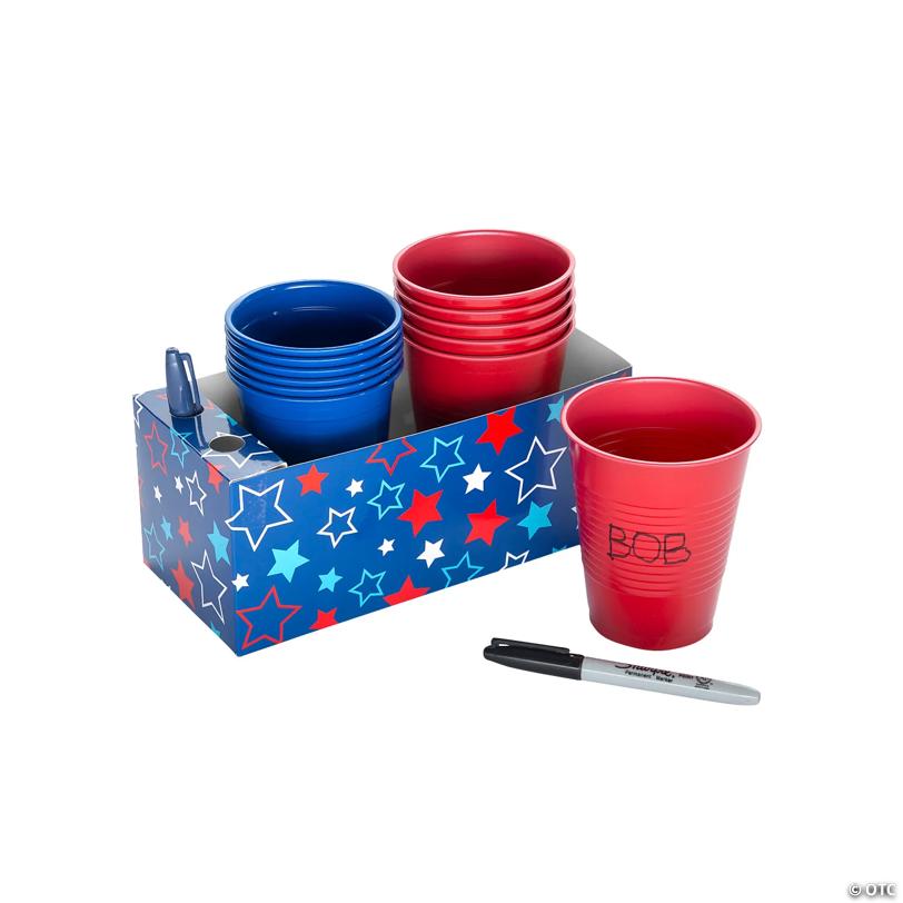 Patriotic Mark Your Cup Caddy