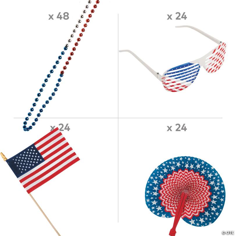 Patriotic Parade Watching Accessory Kit for 24