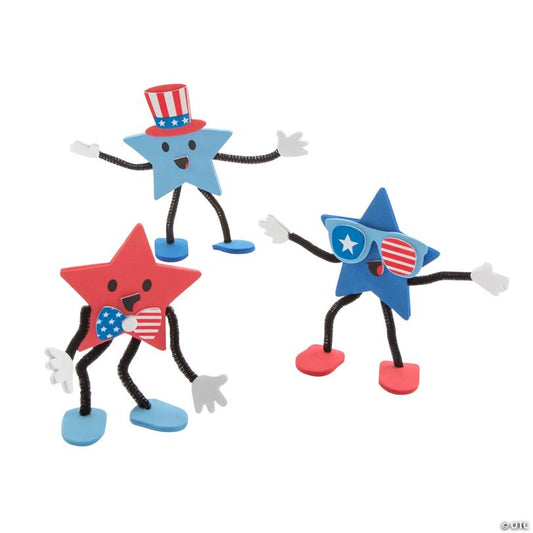 Patriotic Star Stand-Up Craft Kit - Makes 12
