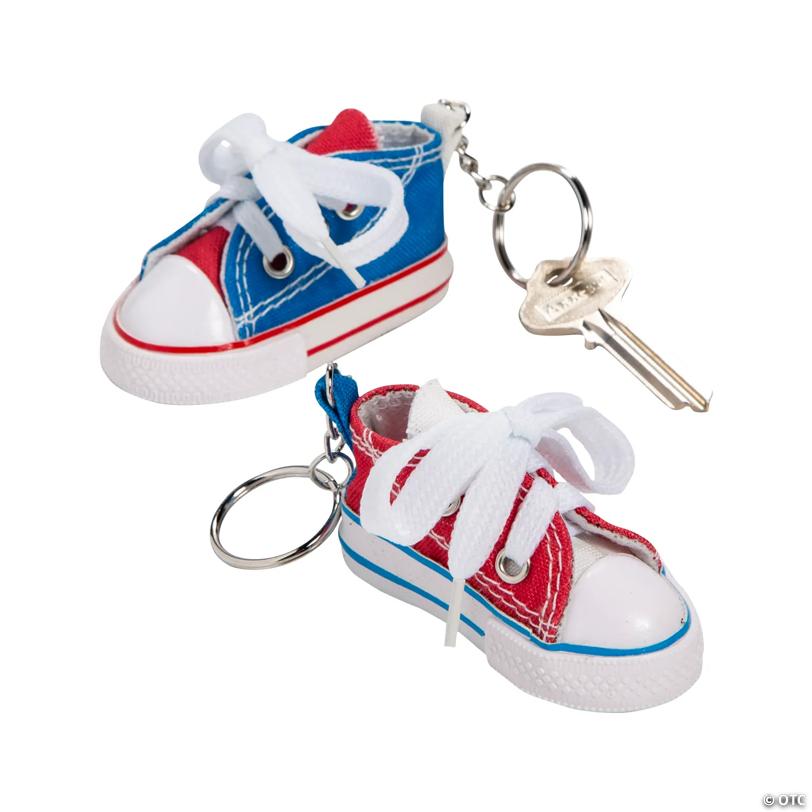 Patriotic Tennis Shoe Keychains - 12 Pc.