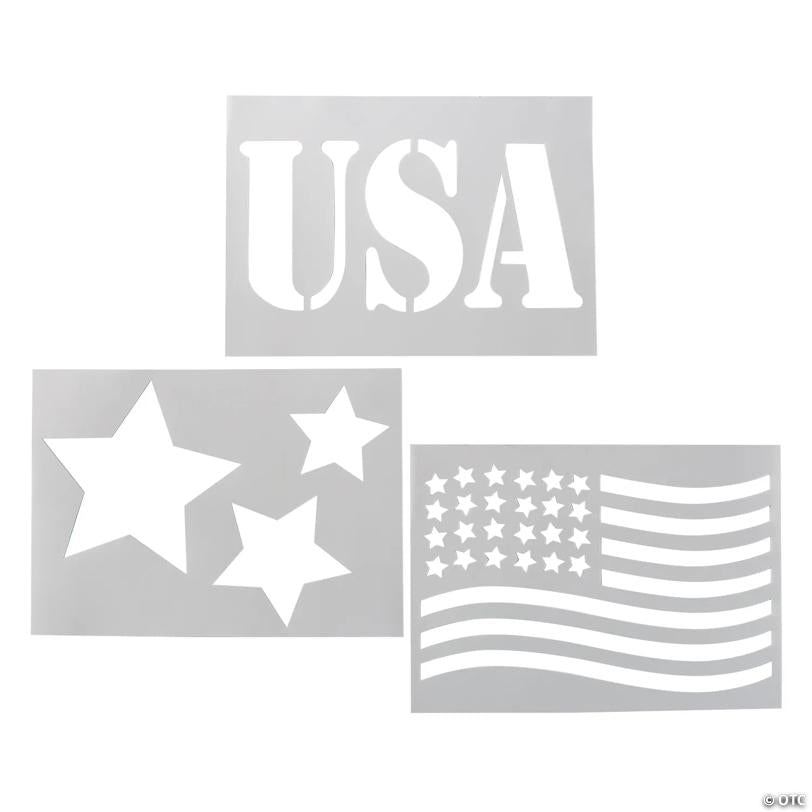 Patriotic Yard Stencils - 3 Pc.