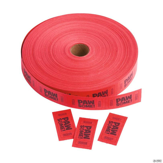 Paw Print Incentive Roll Tickets | USA Decoration®
