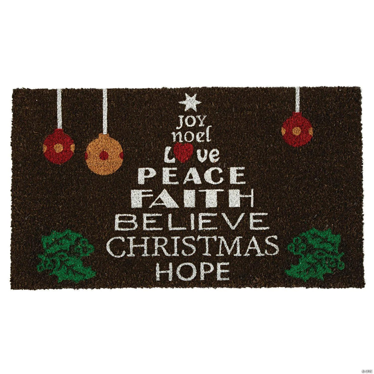 Peace Faith Believe coir doormat