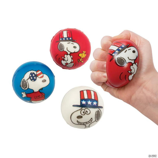Peanuts Snoopy Patriotic Stress Balls - 12 Pc.