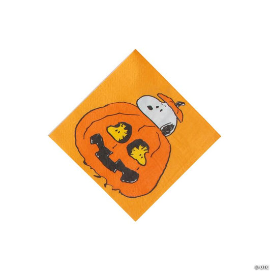 Peanuts Snoopy & Woodstock Halloween Paper Beverage Napkins - 16 Pc.