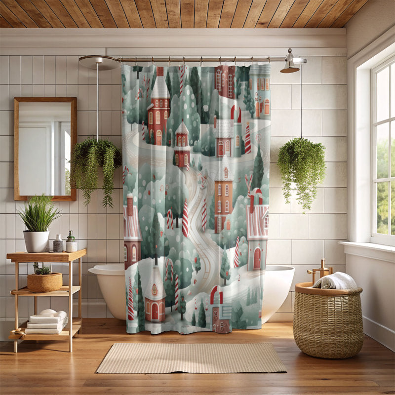 Peppermint Track - Premium Shower Curtain