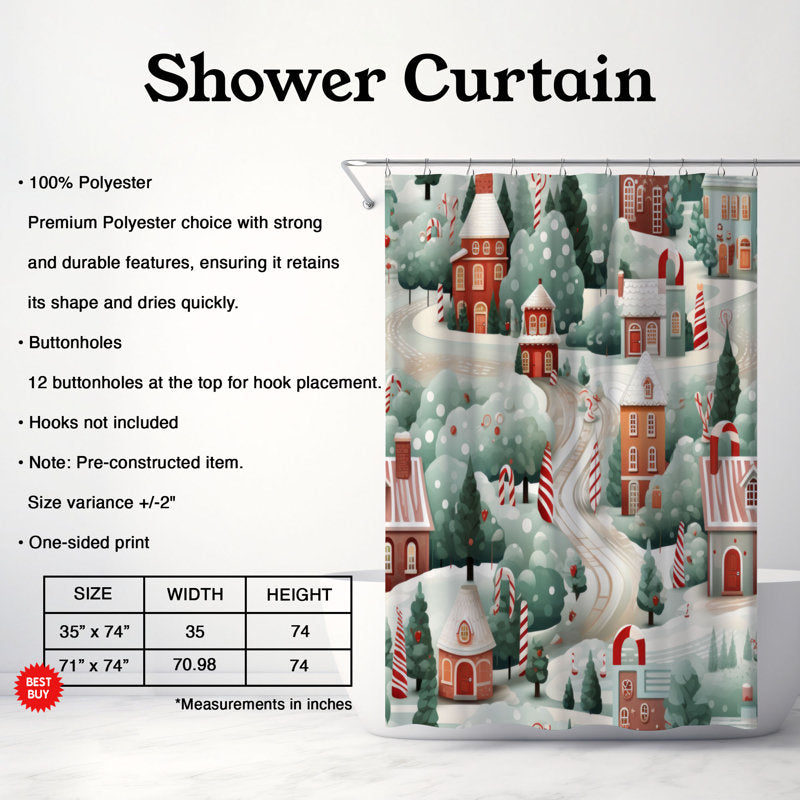 Peppermint Track - Premium Shower Curtain