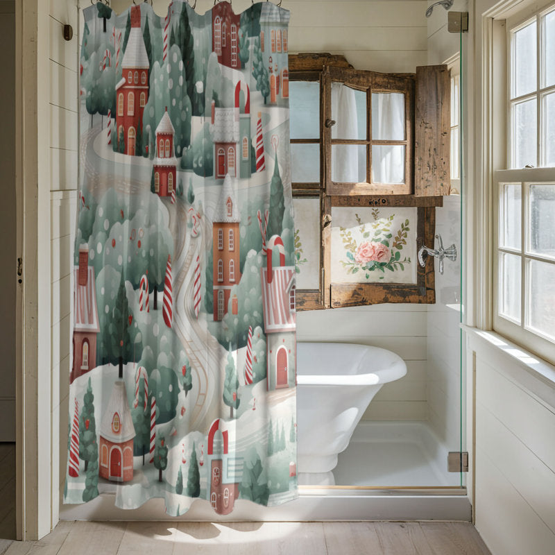 Peppermint Track - Premium Shower Curtain