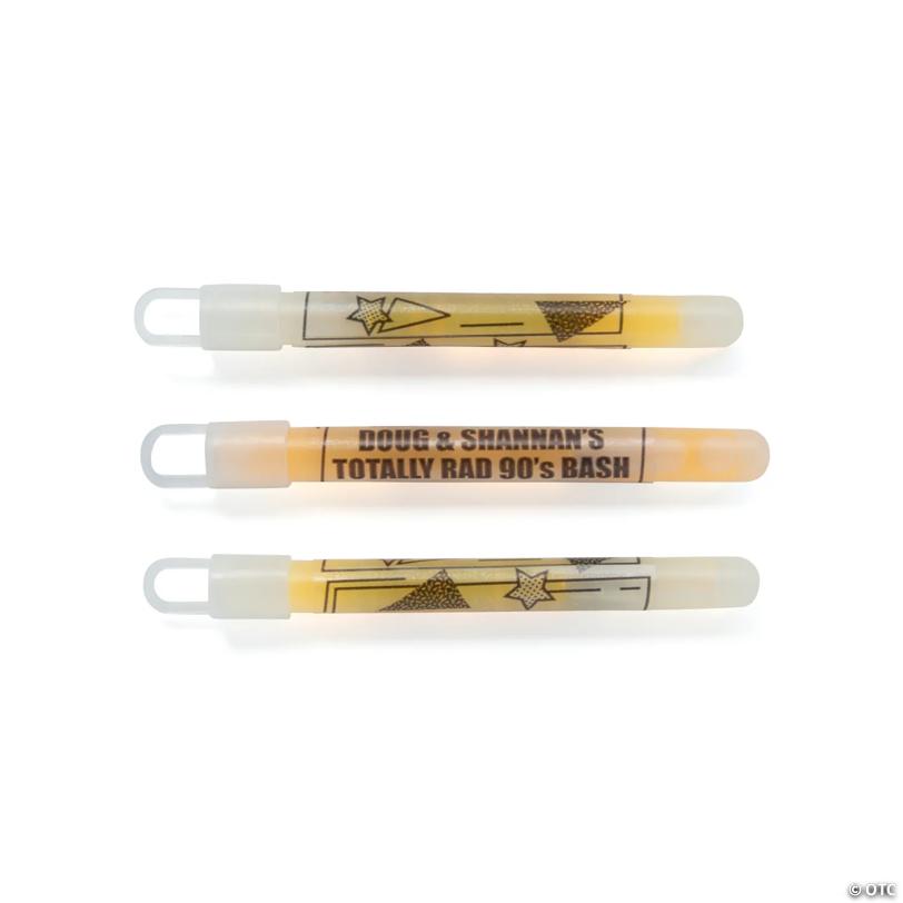 Personalized 90s Party Glow Sticks - 12 Pc.