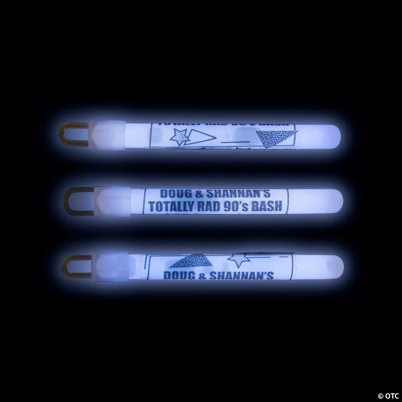 Personalized 90s Party Glow Sticks - 12 Pc.