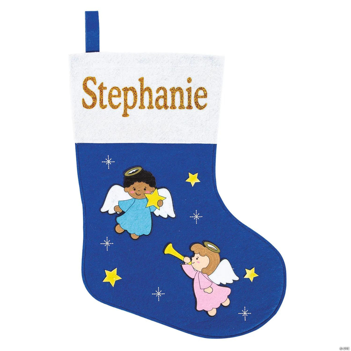 Personalized angel Christmas stocking