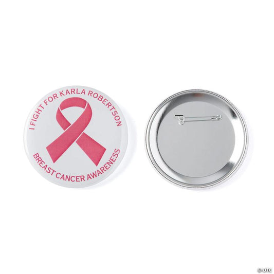 Personalized Awareness Ribbon Buttons - 12 Pc.