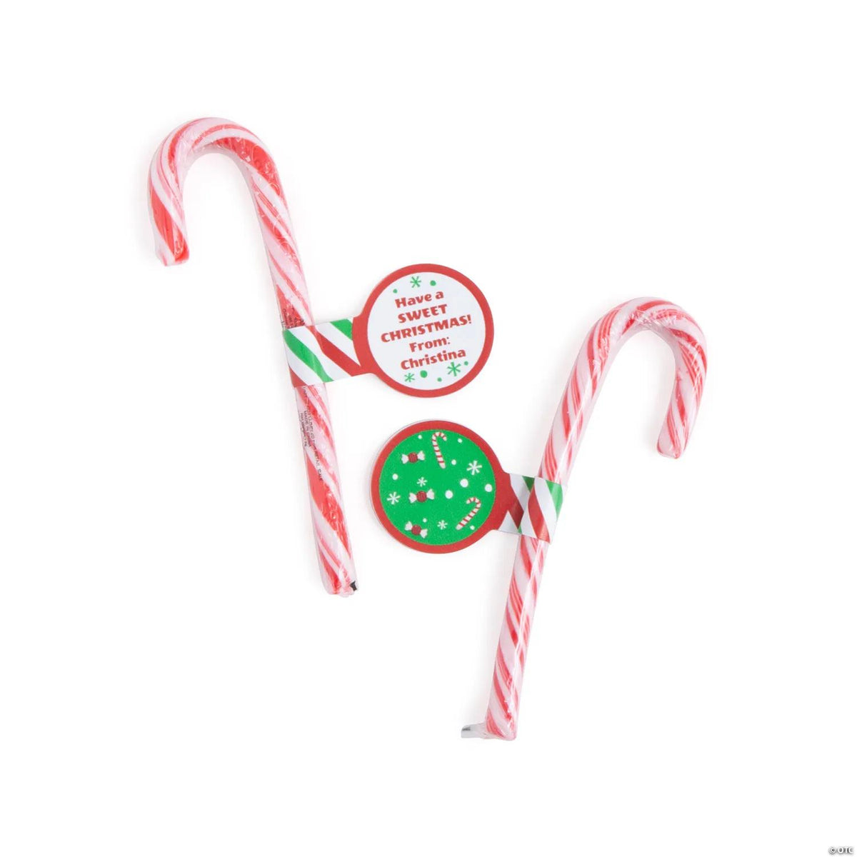Personalized Christmas candy cane handout kit for 24