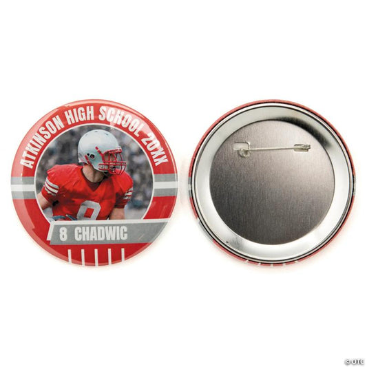 Personalized Football Buttons - 12 Pc. | USA Decoration®