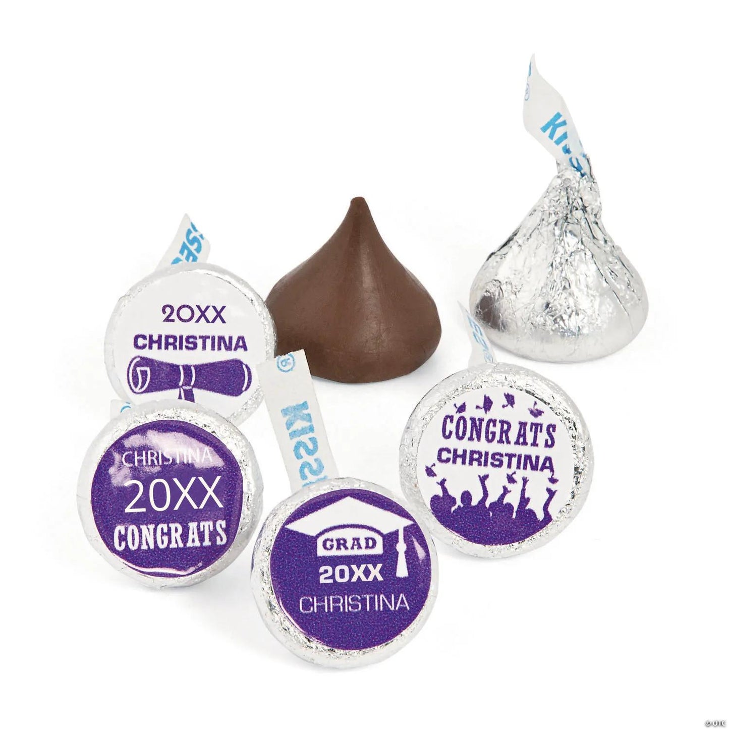 Personalized Graduation Hershey's & Kisses & Stickers - 60 Pc.