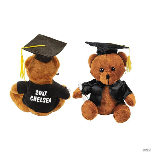 Personalized Graduation Stuffed Bear - Black | USA Decoration®
