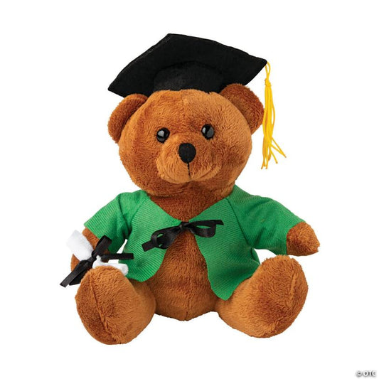 Personalized Graduation Stuffed Bear - Green | USA Decoration®