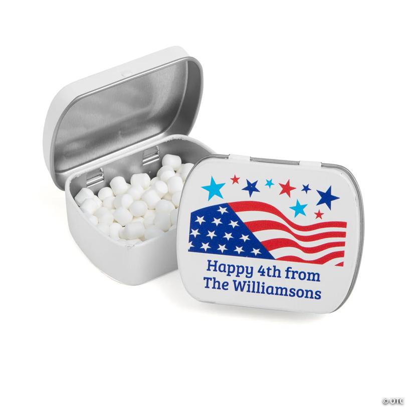 Personalized Patriotic Mint Tins - 24 Pc.