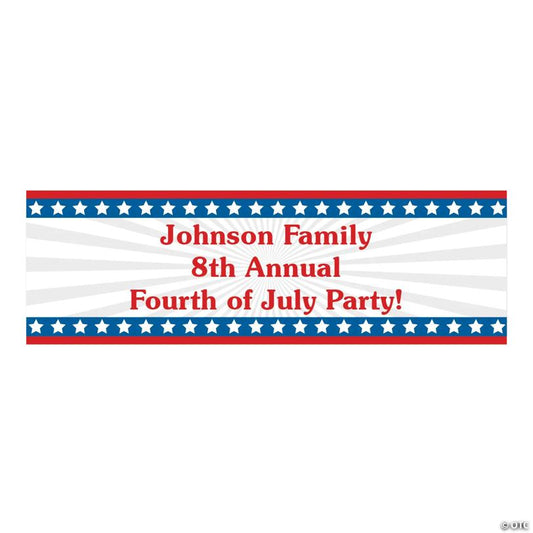 Personalized Stars & Stripes Patriotic Custom Banner