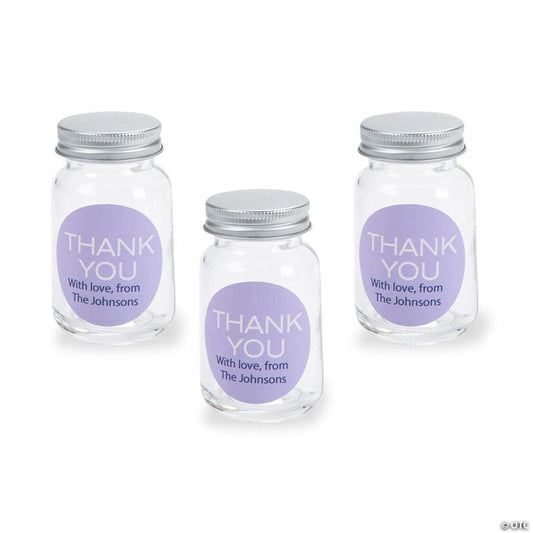 Personalized Thank You Mini Mason Jar Favors | USA Decoration®