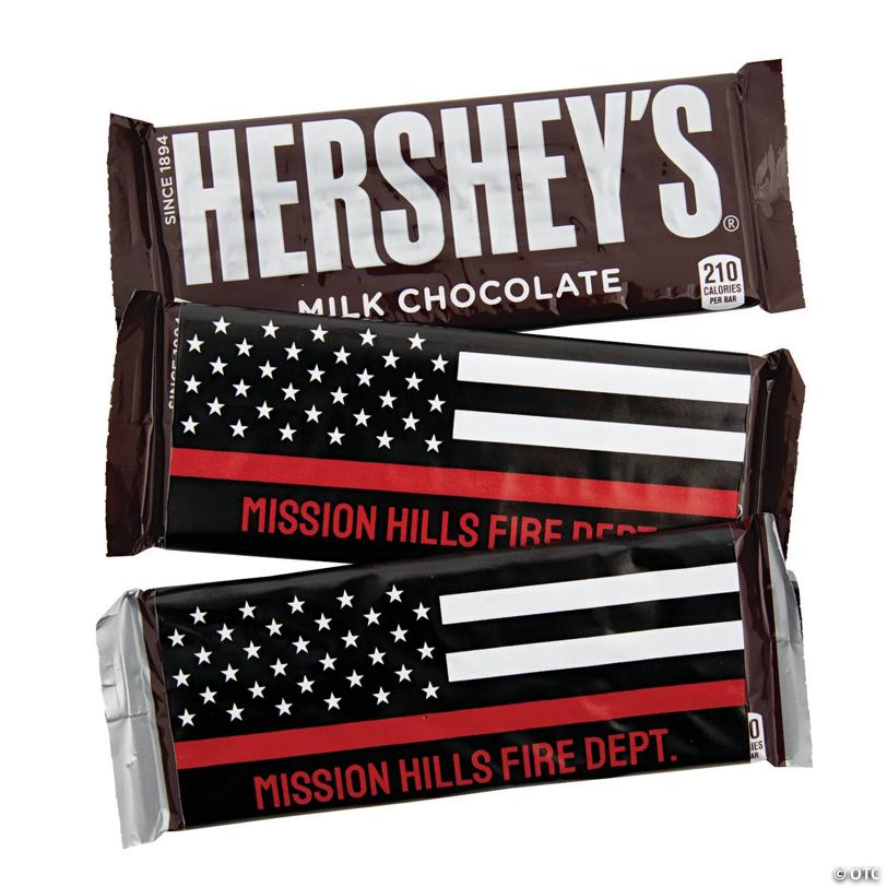 Personalized Thin Line Candy Bar Sticker Labels - 12 Pc.