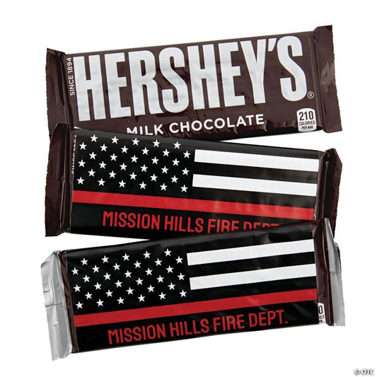 Personalized Thin Line Candy Bar Sticker Labels - 12 Pc.